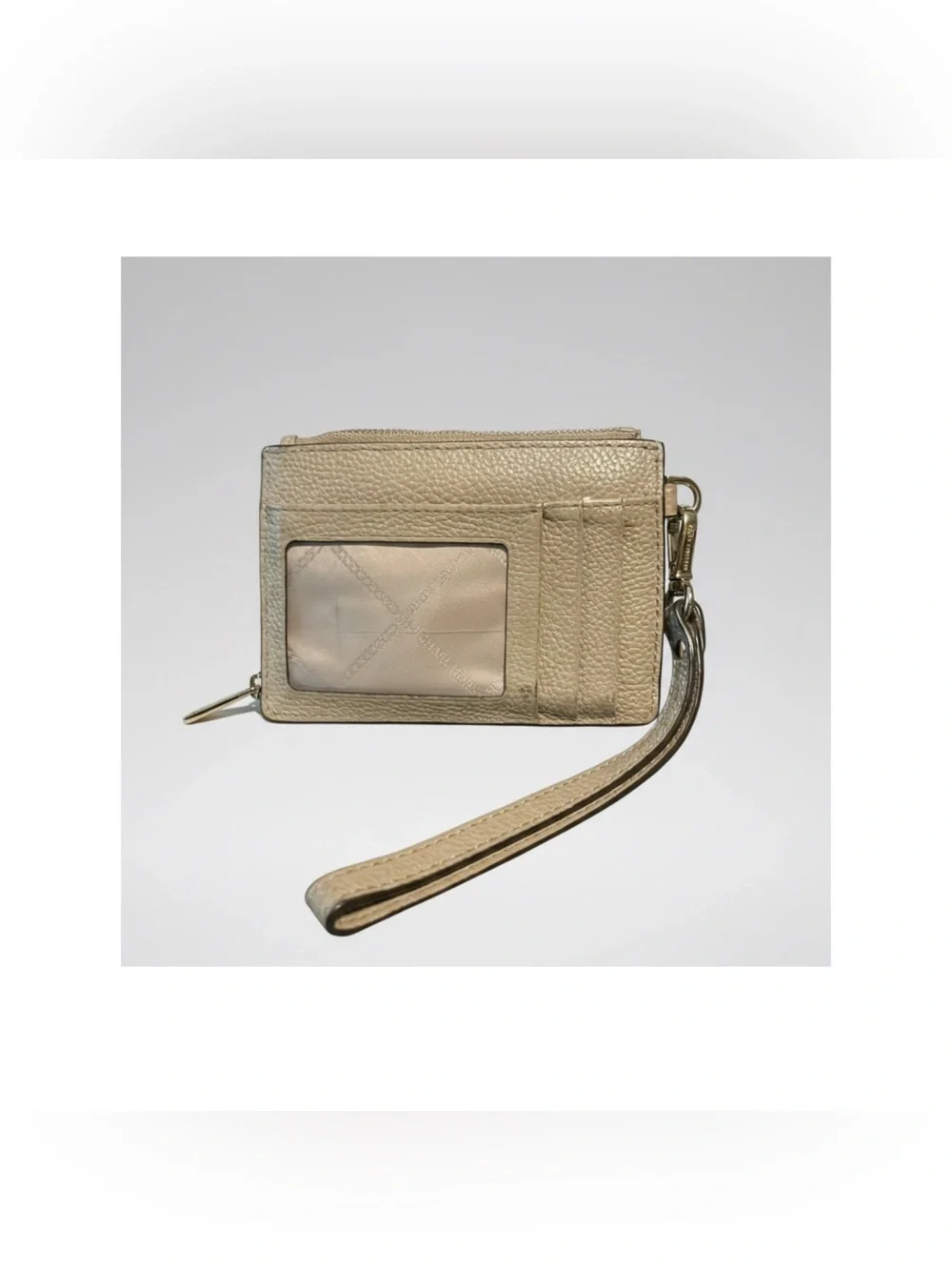💙 Michael Michael Kors Jet Set, Zip Top, Tan Wallet With Gold Logo 💙